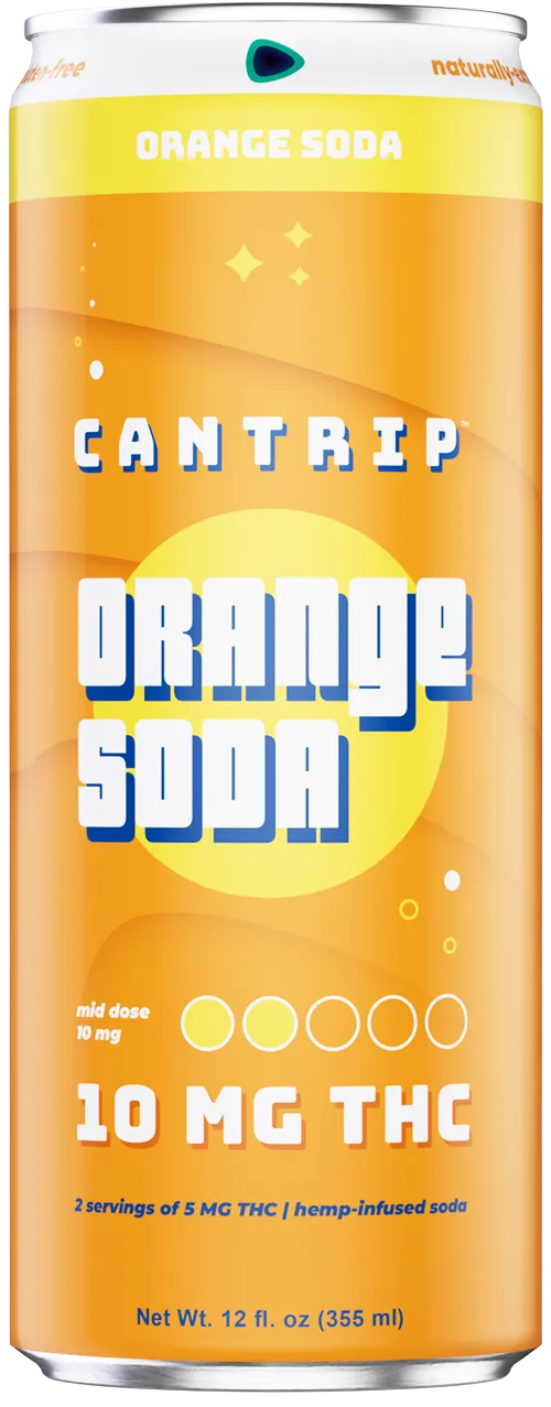 Cantrip 10 mg Orange Soda can.